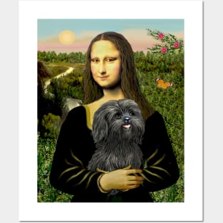 lMona Lisa with her Black Shih Tzu Posters and Art